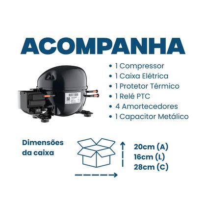 Imagem de Compressor Embraco 1/4+ Egas 80hlr R134a A20732401 Original Electrolux