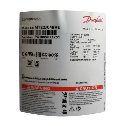 Imagem de Compressor Maneurop 2HP MT22-4V Trifásico R22