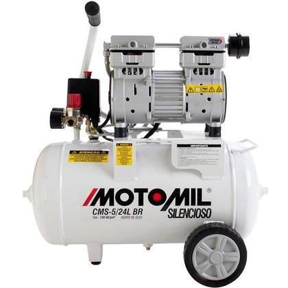 Imagem de Compressor Odontológico 5 Pés 24L 120PSI Silencioso 220V CMS-5/24BR MOTOMIL