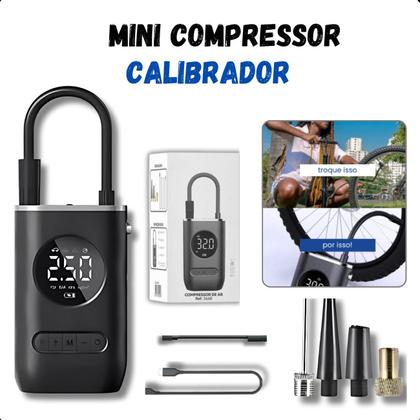 Imagem de Compressor para Pneus de Carro e Moto  Recarregável, 150 PSI e Compacto