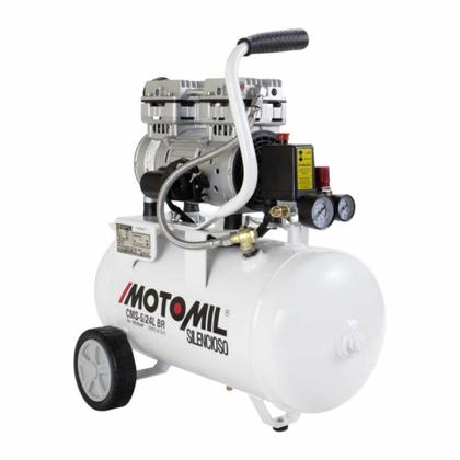 Imagem de Compressor Silencioso 120psi 220V Branco CMS-5/24BR Motomil