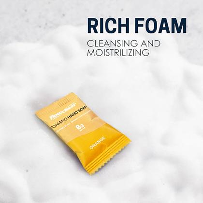 Imagem de Comprimidos de recarga de sabonete espumante para mãos flowcheer, pacote com 12 unidades, laranja