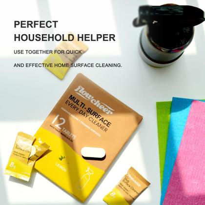 Imagem de Comprimidos de recarga de sabonete espumante para mãos flowcheer, pacote com 12 unidades, laranja