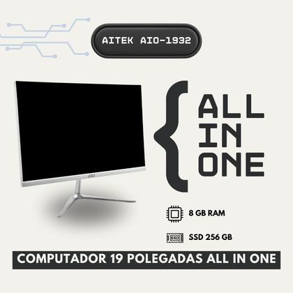 Imagem de Computador All In One 19 Polegadas 256GB 8RAM Branco AIO1932