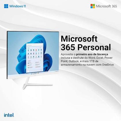 Imagem de Computador All-in-One 23.8" Ultra UB830 Celeron, 4GB, SSD 120GB, Windows 11 + Microsoft 365 Personal  MULTILASER