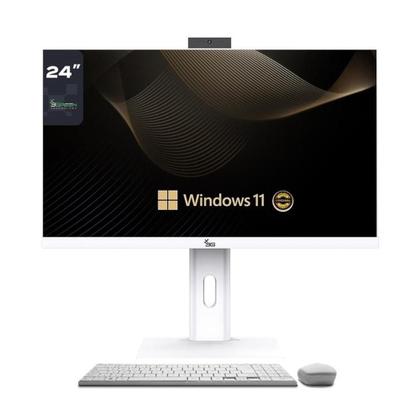 Computador All In One 24" Branco, Intel Core i5 9400, 16GB DDR4, SSD 512GB, Windows 11 Original, Webcam,...