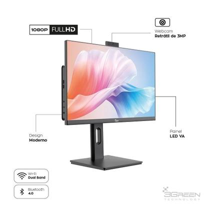 Imagem de Computador All In One 24, Intel Core I5 3ª Geração, 8Gb, SSD 512Gb, W11 Preto