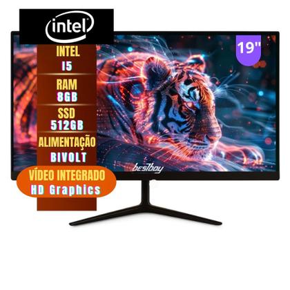 Imagem de Computador All In One BestBoy 19" Intel Core I5-3470s 8gb Ssd 512 Gb Mouse e Teclado S/ Fio - Windows 10 Trial