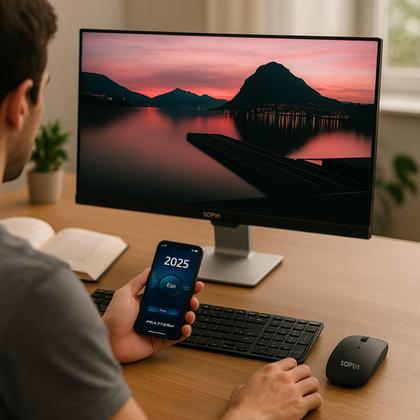 Imagem de Computador All in One Intel Core I7 Ssd 512gb 16Gb Ram Tela 23,8 Pol Full HD Windows 11 Kit Completo Teclado Mouse sem fio Webcam Integrada office