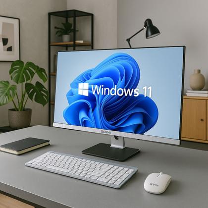 Imagem de Computador All In One Intel I5 16GB ram Ssd 512GB Pc Completo Tela 23,8 Wifi Win11 Bluetooth teclado mouse sem fio pacote office Webcam 5.0mp