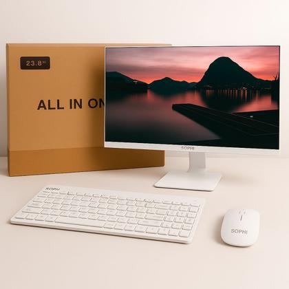Imagem de Computador All In One Intel I5 16GB ram Ssd 512GB Pc Completo Tela 23,8 Wifi Win11 Bluetooth teclado mouse sem fio pacote office Webcam 5.0mp