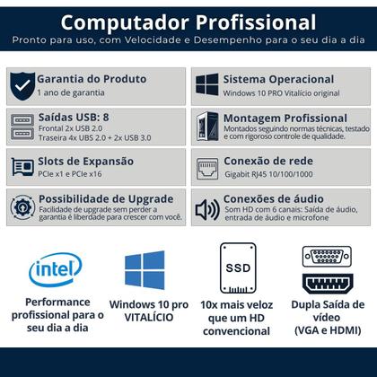 Imagem de Computador Alphapc Intel Core I7 16gb Ssd 480 Gb W 10 Pro