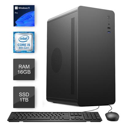 Imagem de Computador Bits WorkHard - Intel i5 8500T, 16GB, SSD 1TB, Kit Teclado e Mouse, Windows 11 Pro, Office 365, Antivirus - 2 Anos de garantia