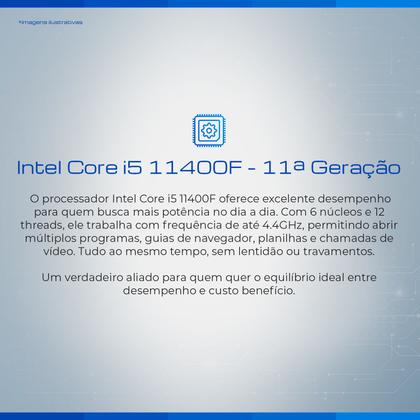 Imagem de Computador BluePC PRO - Intel Core i5 11400F (11ª Geração), 32GB DDR4, SSD 1TB, Gráficos Geforce, Fonte 500W, Windows 11 Pro