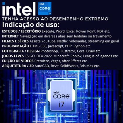 Imagem de Computador Completo 3green Desktop Intel Core i7 16GB Monitor 19.5" HDMI SSD 480GB Windows 10 3D-099 Bivolt