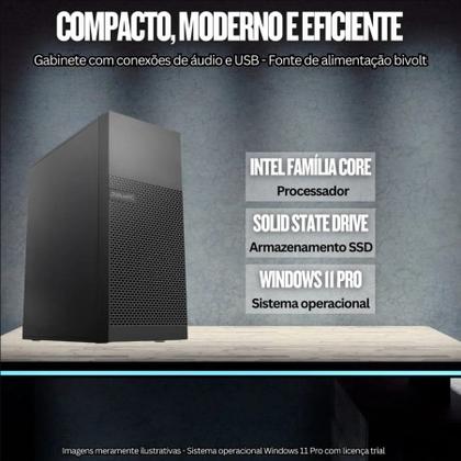 Imagem de Computador Completo BluePC ELITE - Intel Core i7 7700, 16GB DDR4, SSD 1TB, Windows 11 Pro, Fonte 500W, Monitor LED 20" - CDBP-ELI-20119