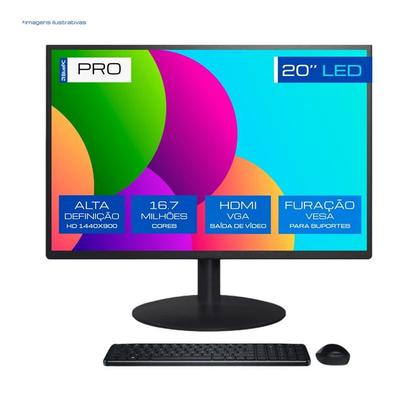 Imagem de Computador Completo BluePC PRO - Intel Core i5 12400F (12ª Geração), 16GB DDR4, SSD 512GB, Gráficos Geforce, Fonte 500W, Windows 11 Pro,Monitor 20"