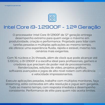 Imagem de Computador Completo BluePC PRO - Intel Core i9 12900F (12ª Geração), 32GB DDR4, SSD 512GB, Gráficos Geforce, Fonte 500W,Windows 11 Pro, Monitor 21.5"