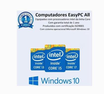 Imagem de Computador Completo Clique PC Intel Core i5 SSD 120GB Memória 8GB Windows 10 Teclado e Mouse, Monitor 19 Com Office