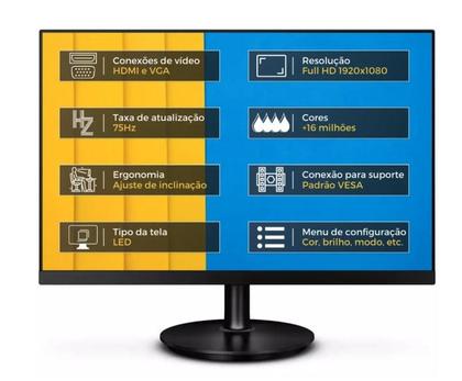 Imagem de Computador Completo Clique PC Intel Core i7, 16GB RAM, SSD 1TB, Monitor 21,5, Windows Pacote Office  Pronto para Tudo