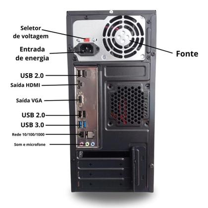 Imagem de Computador Completo Core i3 4150 4ª ger 16gb 240gb ssd sata kit teclado e mouse Monitor de 19