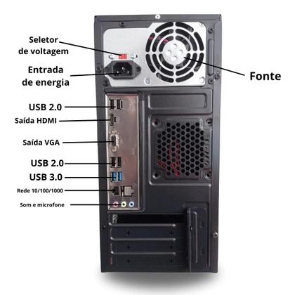 Imagem de Computador Completo Core i3 4150 4ª ger 4gb 240gb ssd sata kit teclado e mouse Monitor de 19 - PC Master