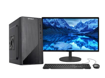 Imagem de Computador Completo Fácil Intel Core i5 12400F (12ª Geração) 16GB DDR4 Geforce Nvidia 1GB SSD 480GB - Monitor 21" Led