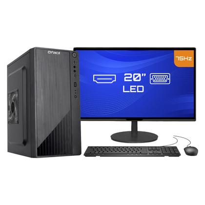 Imagem de Computador Completo Fácil Intel Core I5 3ª Geração 16GB SSD 960GB Monitor 20" HDMI LED Teclado e Mouse