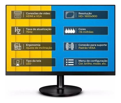 Imagem de Computador Completo I7 4770 4 Geração SSD 500GB Memoria 16GB Monitor de 20 Pol Windows 11 Pro