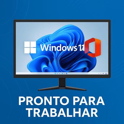 Imagem de Computador Completo Intel Core i3, SSD 240GB, 8GB RAM, Monitor 19, kit Teclado e Mouse, Windows11, Office, Pronto Para Uso