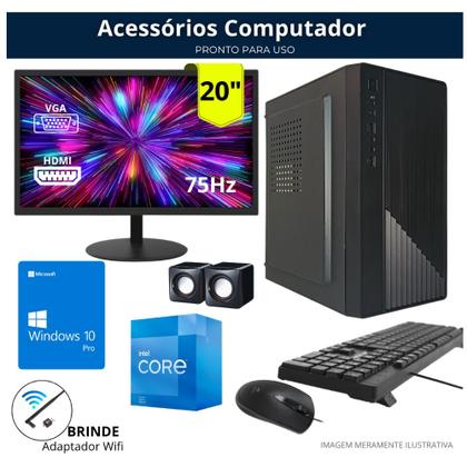 Imagem de Computador Completo Intel Core I5 8 Gb Ssd 240 Gb Monitor Led 20 W10