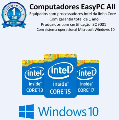 Computador Completo Intel Core i5 8GB SSD 256GB Microsoft Windows 10 Monitor 19.5" 3green - EasyPC Imagem de Computador Completo Intel Core i5 8GB SSD 256GB Microsoft Windows 10 Monitor 19.5" 3green