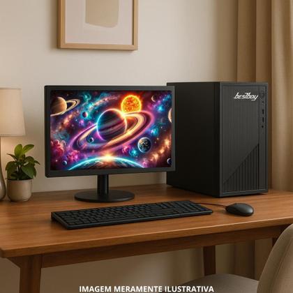Imagem de Computador Completo Office BestBoy Intel Core i5 4ª Geração 8GB RAM SSD 240GB Monitor LED 19 HDMI Windows 10 Trial
