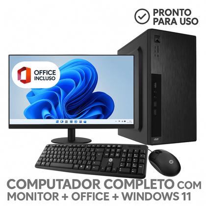 Imagem de Computador Completo Office, Intel Core i5, SSD 240GB, 8GB RAM, Monitor 19, Kit Teclado, Mouse, Windows 11 e Office, Pronto Para Uso