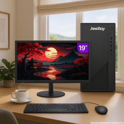 Imagem de Computador Completo PC Intel I5 8gb Ssd 128gb Monitor Led 19 Windows 10 Trial