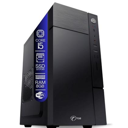 Imagem de Computador Completo TOB Intel Core i5 com rede sem fio SSD 120GB Memória 8GB Windows 10 Pro Trial, Teclado, Mouse, Monitor 19 Desktop