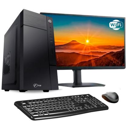 Imagem de Computador Completo TOB Intel Core i5 com rede sem fio SSD 240GB Memória 8GB Windows 10 Pro Trial, Teclado e Mouse, Monitor 19" Desktop