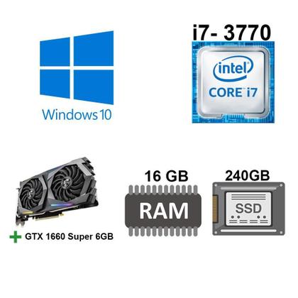 Imagem de Computador Core I7- 3770 Ram 16Gb, Ssd 240Gb Gtx 1660 6Gb