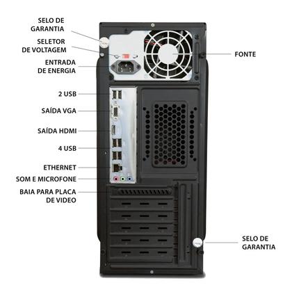 Imagem de Computador Cpu Core i3 16gb 128gb nvme kit teclado e mouse - PC Master