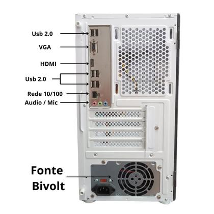 Imagem de Computador CPU Core i5 4GB SSD 240GB kit teclado e mouse Branco - PC Master