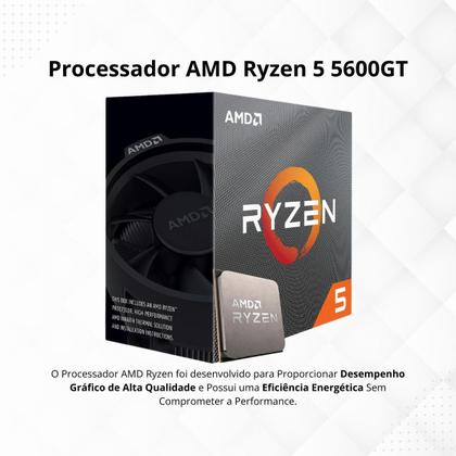 Imagem de Computador CPU Gamer AMD Ryzen 5600GT 16GB DDR4 SSD 512GB Fonte 500w Bivolt Windows
