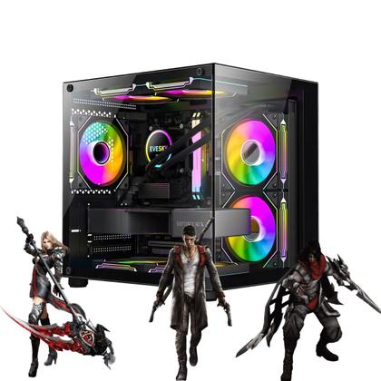 Imagem de Computador Cpu Gamer Intel Core i9 11ª Geração 32gb Ram Ssd 480gb Rtx 2060 Hayom Aquário com RGB - Preto