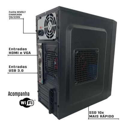 Imagem de Computador Cpu Pc Torre Intel i5 16Gb Ssd 480Gb Windows 11