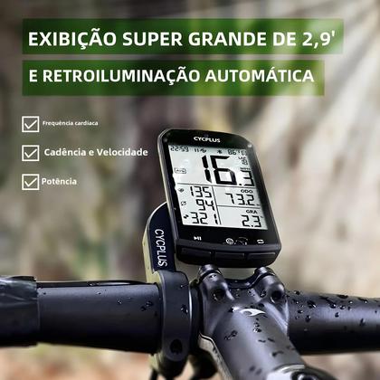 Imagem de Computador de Bicicleta GPS à Prova d'Água com ANT+ e Bluetooth 5.0 - Velocímetro e Odômetro Sem Fio