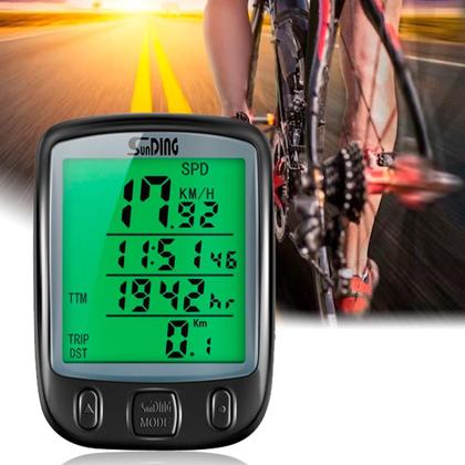 Imagem de Computador de Ciclismo Digital com Iluminação LED e À Prova D'água