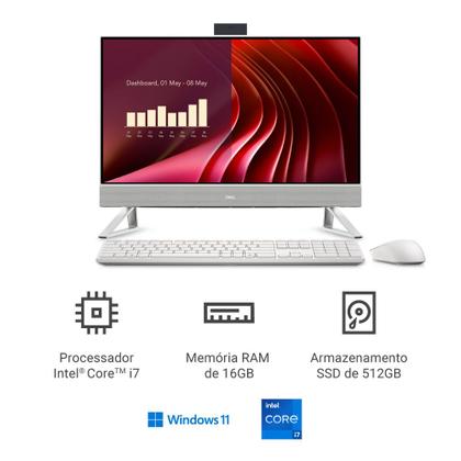 Imagem de Computador Dell 24 All-in-one EC24250 23.8" IPS Full HD 13ª Gen Intel Core i7 16GB 512GB SSD Win 11 AIO-i1303-M31