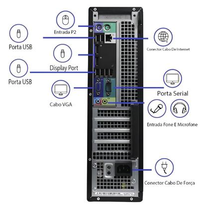 Imagem de Computador DELL OptiPlex 7010 i7  8GB RAM  SSD 240GB HD 500GB  Windows 11 Pro Office  Pronto para Usar
