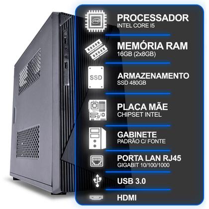 Imagem de Computador Desktop, Intel Core I5, 16Gb Ram, Ssd 480Gb,