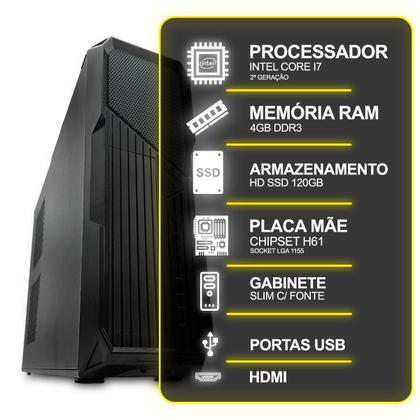 Imagem de Computador Desktop Slim, Intel Core I7 2º Ger, 4Gb Ram, Hd