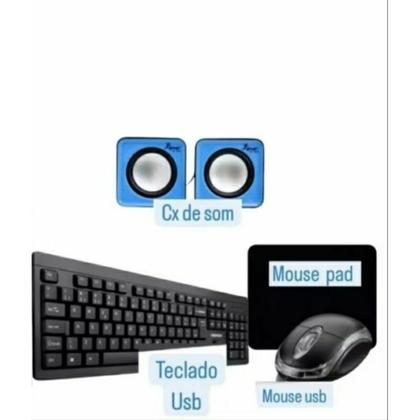 Imagem de computador DESQTOP DELL 16GB ssd 240gb kit pc com teclado mouse cx de som mouse pad